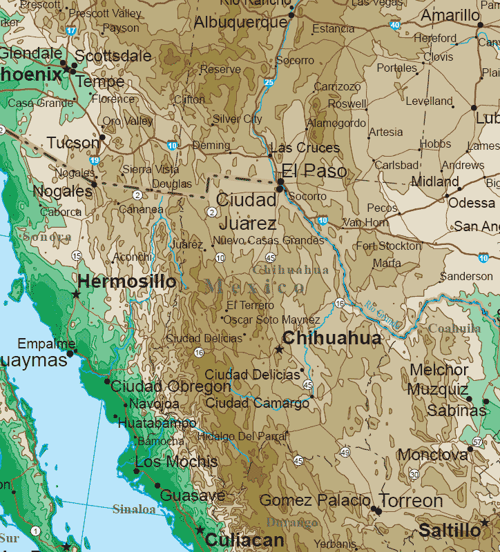 United States Map Mountain
