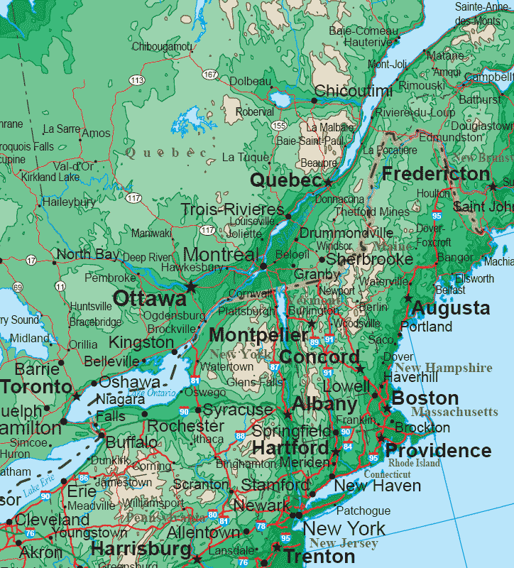 United States Map Northeast