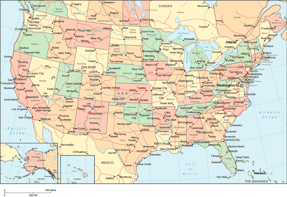 map of usa with states and capitals. map of united states