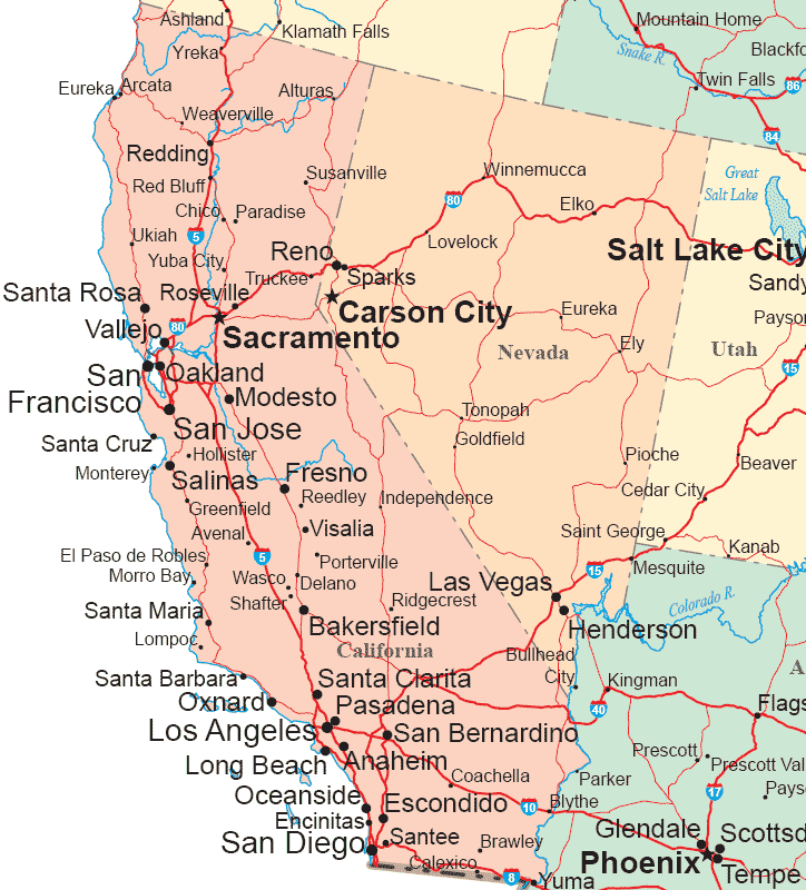 far western states