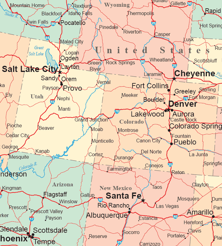 central rocky mountain states