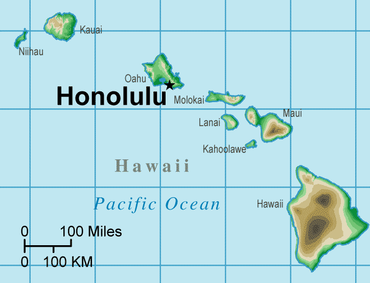 hawaii map of hawaii