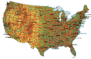 48 states terrain map